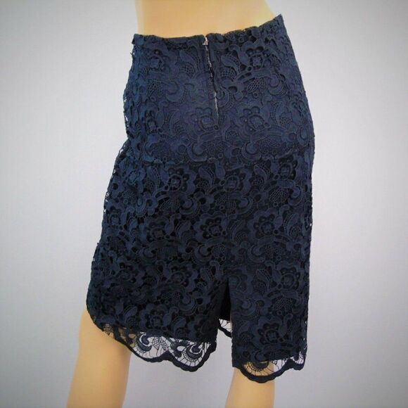 NUE OPTIONS Black Floral Battenberg Lace Skirt - Picture 2 of 7